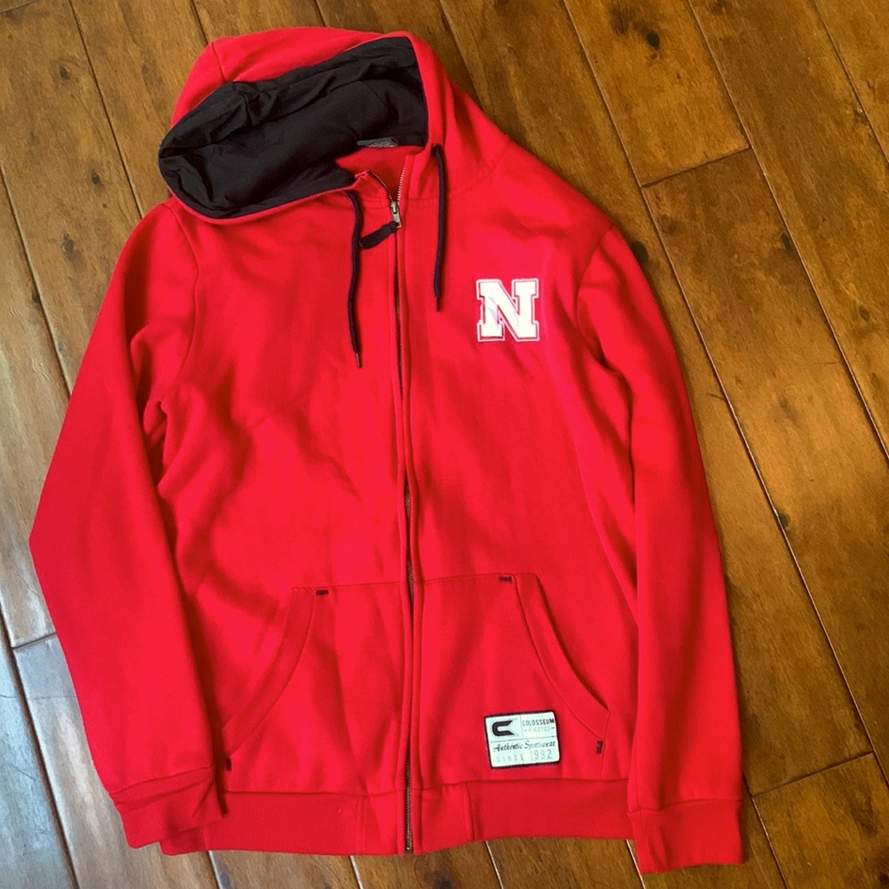 Nebraska Colosseum full zip hoodie sweatshirt. Size men’s large
